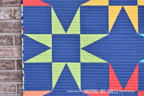 Seeing Stars crib size {a finished quilt!} Girl Quilts, Quilt Material, Girls Quilts, Love And Support, Material Girl, Colour Board, Material Girls, Quilt Top, Modern Quilts