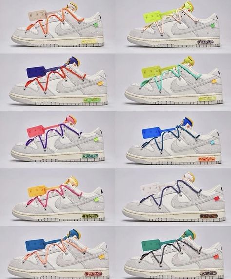 Nike Dunk Low Off White, Stile Kylie Jenner, Nike Essentials, Replica Sneakers, Sneakers Sale, Off White Nike, Shoes Wallpaper, Nike Snkrs, Trendy Shoes Sneakers