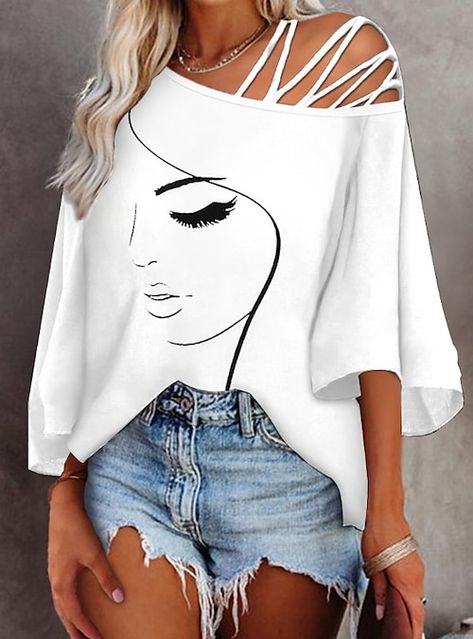 Attractive Colors, Collar Tshirt, Ladies Tee Shirts, Loose Outfit, Hipster Fashion, Casual Tops For Women, Spring Shirts, Casual Fit, Sleeves Pattern