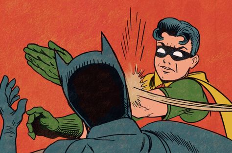 Batman Slapping Robin, Dc Memes, The Batman, Picture Photo, Batman, A Place, Humanoid Sketch, Google Search, Memes