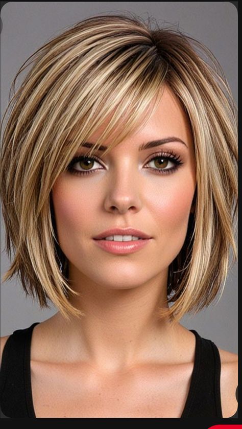 Balayage Bob, Medium Hair Styles For Women, Haircuts For Medium Length Hair, Layered Haircuts For Medium Hair, Choppy Bob, Choppy Bob Hairstyles, Chin Length Hair, Bob Haircut For Fine Hair, Bob Hairstyles For Fine Hair