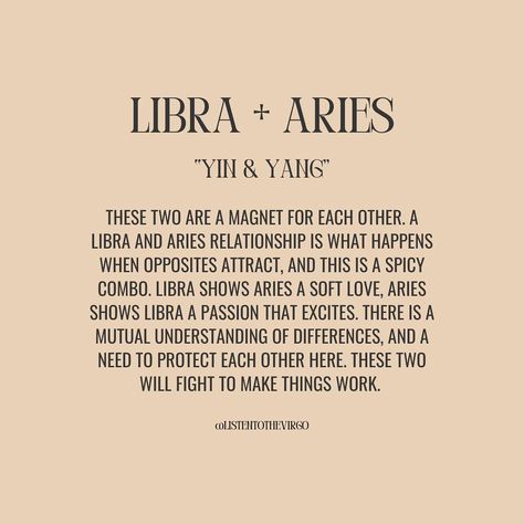 Libra Love Compatibility + What Works ❤️ #Listentothevirgo Aries Libra Relationship, Aries Libra Love, Libra Love Language, Libra X Aries, Aries And Libra Relationship, Aries And Libra Friendship, Libra And Aries Compatibility, Aries Man Libra Woman, Libra Love Compatibility