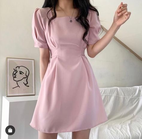 Skz Boyfriend, Dress Pink Outfit, Pink Outfit Ideas, Shopee Finds, Outfit Ideas Korean, Outfit Elegant, Cute Skirt Outfits, Dress With Sleeves, Kawaii Fashion Outfits