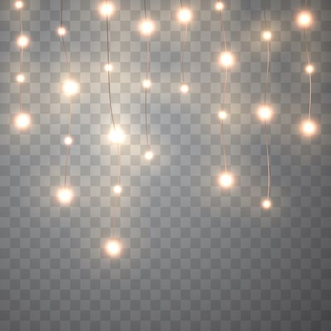 Christmas lights. vector glowing garland... | Premium Vector #Freepik #vector #string-lights #christmas-lamp #decorative-lights #fairy-lights Home Decor Ideas Christmas, Free Paper Texture, Png Images For Editing, Light Bulb Vector, Dreamcatcher Wallpaper, Photo Elements, Props Art, Wedding Elements, Light Photo