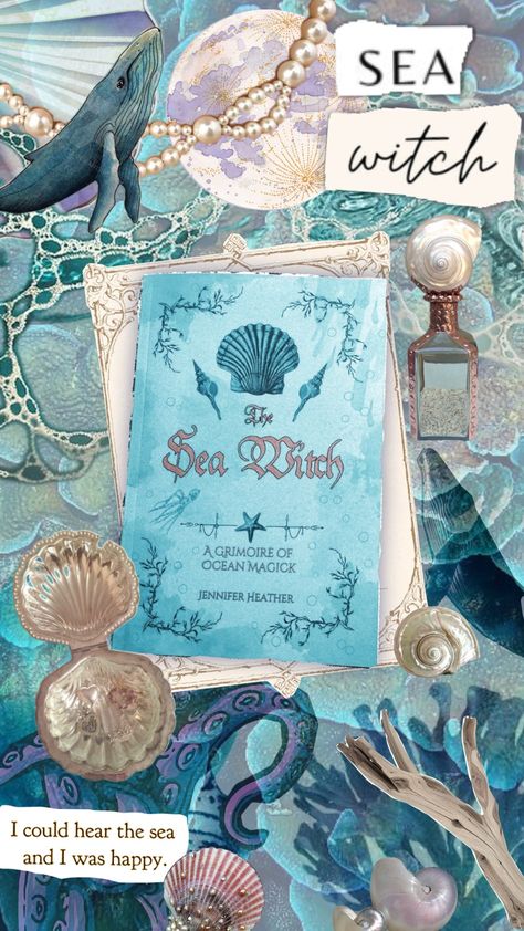 Sea witch book cover aesthetic Witch Book Cover, Sea Witch Book, Sea Witch Aesthetic, Book Cover Aesthetic, Cover Aesthetic, Aesthetic Ocean, 2024 Aesthetic, W.i.t.c.h Aesthetic, Ocean Girl