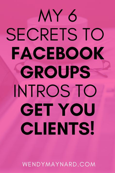 Whenever you go into a Facebook group, it’s a networking opportunity to get noticed and get clients. And it all starts with your introduction. Here's my 6 secrets to Facebook intros that will get you clients. Pin this! Facebook Marketing Strategy, Get Clients, Best Facebook, Introduce Yourself, How To Use Facebook, Facebook Groups, Marketing Social Media, Pinterest Marketing Strategy, Facebook Business