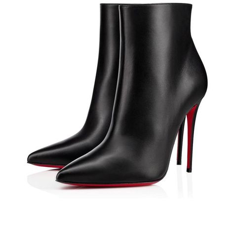 Christian Louboutin Black So Kate 100 Calf Leather Short Zipper Zip Ankle Heel Boots/Booties Size EU 35.5 (Approx. US 5.5) Regular (M, B) Listed By HouseOfLuxeManalapan - Tradesy