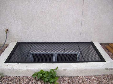 egress window well grate cover Window Well Cover Ideas, Egress Window Cover, Egress Window Well Covers, Egress Window Well, Basement Window Well, Well Covers, Window Well Cover, Basement Window, Basement Entrance