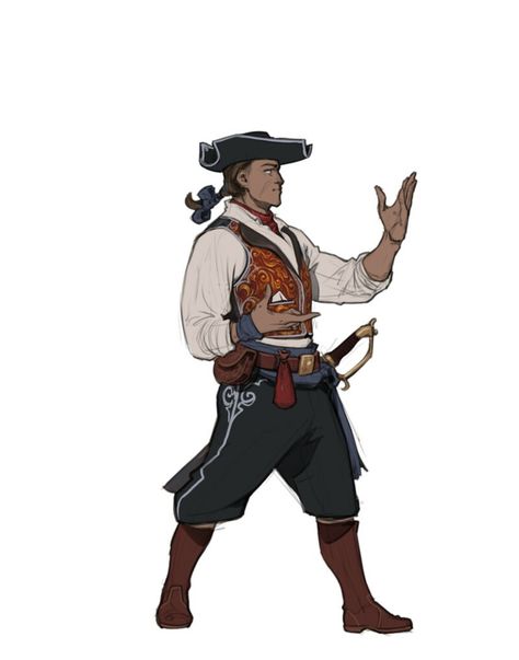 Medieval Sailor, Dnd Sailor, Victorian Sailor, Captain Clothes, Dnd Clothing, Character Outfits, Character Portraits, Character Design, Mens Outfits