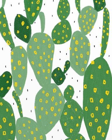 Wonderland Ophelia Pang, Cactus Illustration, Cactus Art, Cactus Print, Pattern Illustration, Art Abstrait, Art Paint, Textures Patterns, Surface Design