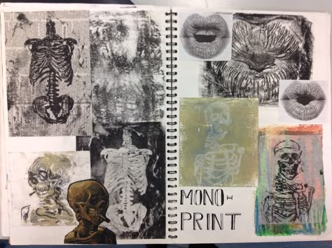 Gcse Art Sketchbook Monoprinting, Monoprint Sketchbook Page, Year 12 Art Folio, Monoprinting Gcse Page, Monoprint Gcse Art Page, Gcse Art Monoprinting, Monoprinting Sketchbook Page, Slate Art Ideas, Art Folio Year 12