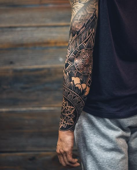 Full Hand Tattoo Men, Hand Tattoo Men, Always Tattoo, Full Hand Tattoo, Far Tattoo, Full Sleeve Tattoo Design, Men Tattoo, Tattoos For Black Skin, Full Sleeve Tattoo