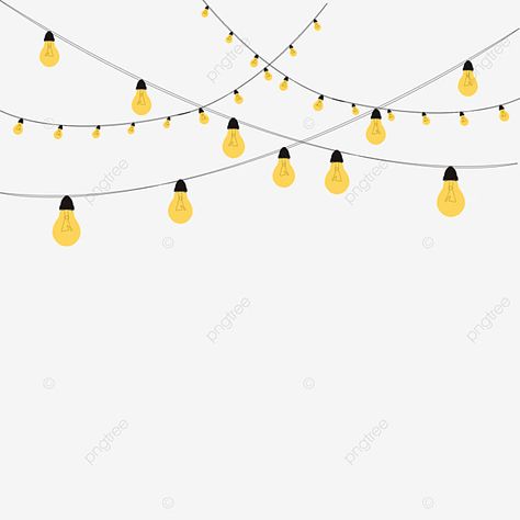 Fairy Light Illustration, Bulb Png, Christmas Lights Drawing, Yellow String Lights, Lights Illustration, Png Light, Purple String Lights, Christmas Yellow, Light Illustration