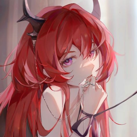 #anime #animeicon #Arknights #Surtr Surtr Arknights, Red Pink Hair, Red Pfp, Anime Red Hair, Red Anime, Red Hair Woman, Red Girl, Anime Maid, Girls With Red Hair