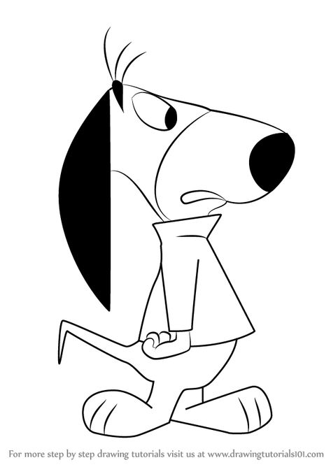 Learn How to Draw Augie Doggie (The Quick Draw McGraw Show) Step by Step : Drawing Tutorials Amy Drawing, Augie Doggie, Cartoon Drawings Sketches, Old Cartoon Characters, Wall Drawings, Cartoon Body, Cartoon Drawing Tutorial, Cartoon Character Tattoos, Learn Drawing