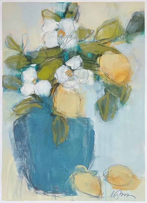 Lemon Squeeze {SOLD} by Lynn Johnson Lynn Johnson, Southern Artist, Modern Impressionism, Abstract Floral Paintings, Palm Beach Gardens, Artist Gallery, How To Squeeze Lemons, Art Instagram, Love Painting