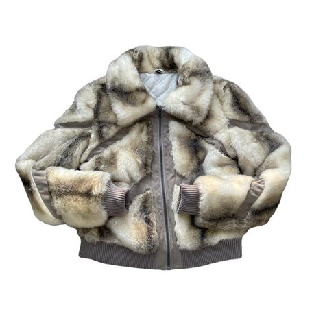 Vintage faux fur jacket Y2K faux fur bomber... - Depop Faux Fur Jacket, Fur Jacket, Dream Wardrobe, Faux Fur, Bomber Jacket, Leather Jacket, Wardrobe, Cream, Leather