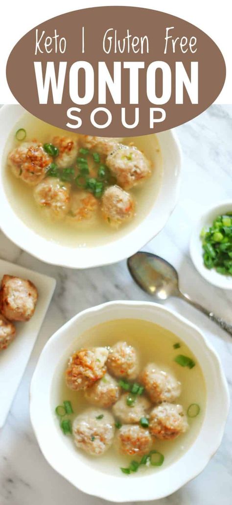 Naked Wonton Soup, Keto Wonton, Wonton Soup Easy, Wonton Soup Recipe, Breakfast Low Carb, Soup Easy, Keto Soup, Low Carb Soup, Easy Keto