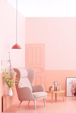 Pink living room Best Living Room Paint Color, Apricot Room, Peach Living Room, Living Room Decor Pink, Peach Room, Peach Rooms, Free Home Decor, Yellow Decor Living Room, Living Room Paint Color Ideas