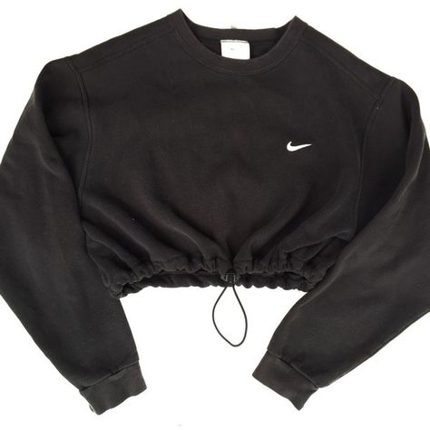 Reworked Nike Crop Sweatshirt Black ($40) ❤ liked on Polyvore featuring tops, sweaters, shirts, crop top, nike top, crop shirt, shirt top, cut-out crop tops and nike Reworked Nike, Shirt Crop Top, Crop Pullover, Shirts Crop, Top Nike, Nike Pullover, Grunge Look, Crop Top Sweatshirt, Cropped Tops