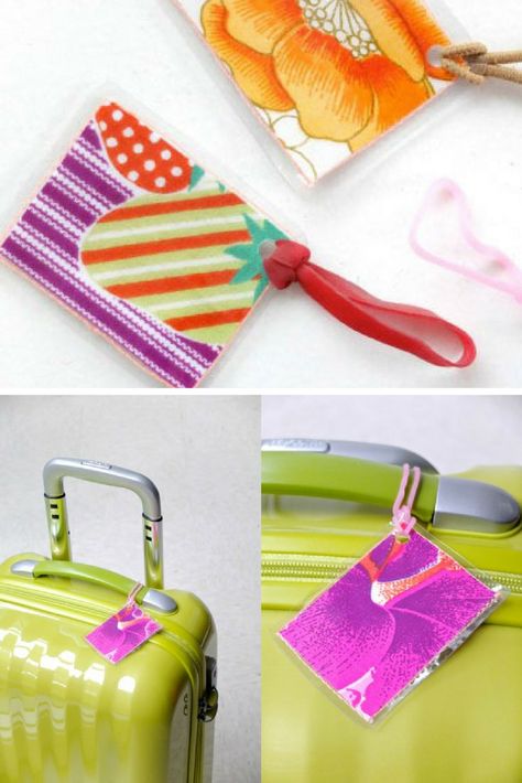 Sewn Luggage Tags, Travel Tags Luggage Diy, Luggage Identifiers Ideas Diy, Diy Luggage Identifier, Diy Luggage Tags Easy, Luggage Tag Diy, Diy Luggage Tags, Diy Leather Stamp, Diy Bag Tags