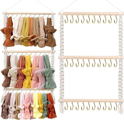 Amazon.com: POVETIRE Headband Holder Hair Bows Organizer for Girls,Baby Headbands Hair Accessories Organizer Storage Headband Wall Hanging Decor for Nursery Toddler Girls Room (Beige-2) : Baby Baby Headband Holder, Toddler Girls Room, Baby Headband Holders, Hair Accessories Display, Decor For Nursery, Hair Bow Organizer, Headband Organizer, Bow Organizer, Hanger Decor