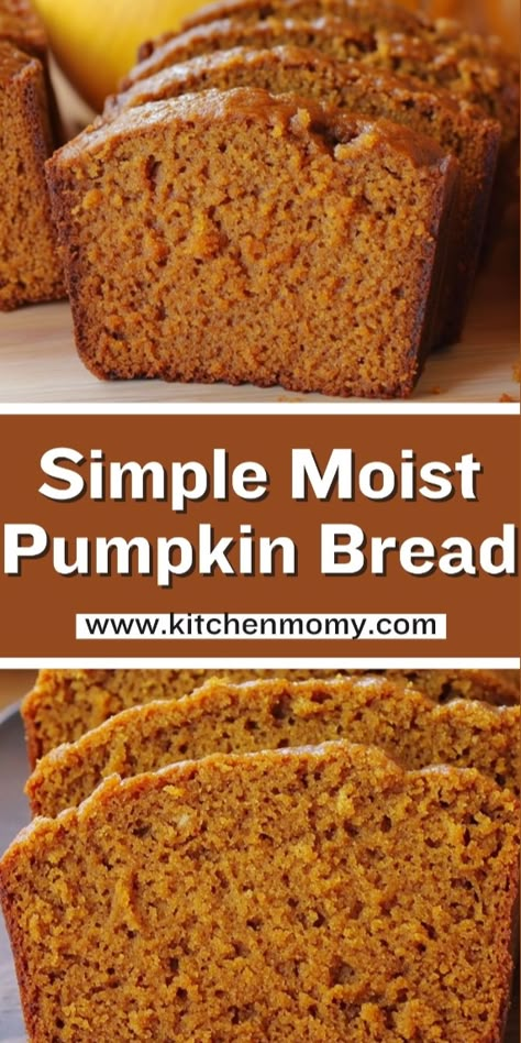 Want to bake like a pro? This moist pumpkin bread recipe will have you creating delicious magic in your kitchen! It's all about the right mix of spices and pumpkin puree to get that perfect texture. Ideal for any occasion, it’s a must-try for pumpkin lovers. Follow my step-by-step guide to achieve bread that's soft, fluffy, and incredibly tasty. Your family and friends will love every bite. Best Pumpkin Bread Recipe Ever, Moist Pumpkin Bread Recipe, Pumpkin Bread Recipe Easy, Pumpkin Bread Starbucks Copycat, Pumpkin Bread With Cream Cheese, Easy Apple Recipes, The Best Pumpkin Bread, Easiest Breakfast, Pumpkin Recipes Dinner