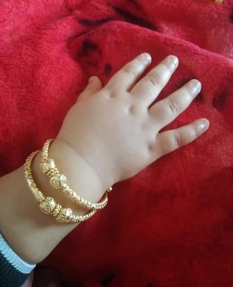 Kids Gold Bangles Designs, Baby Girl Bangles Gold Indian, Kids Jewellery Gold Indian, Kids Bangles Gold Indian, Adjustable Gold Baby Bangles, Baby Kada Gold, Bangles For Baby Girl Gold, Baby Bangles Indian Gold, Malabar Jewellery