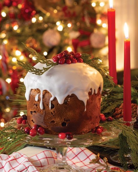 Victoria Magazine Panettone with Haverstraw Hill Homemade Glaze Homemade Glaze, Festive Holiday Desserts, Anise Seed, Golden Raisins, Dried Cherries, Glaze Recipe, December 2022, Good Cheer, Instant Yeast