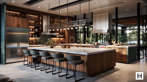 The Kitchen of Blueface's House - A Culinary Paradise Chefs Kitchen At Home, Chef Kitchen Design, Chef Kitchen, Chef Kitchen Home, Luxury Kitchens Mansions, Chef House, Chefs Kitchen Design, Dream House Pictures, Celebrity Kitchens