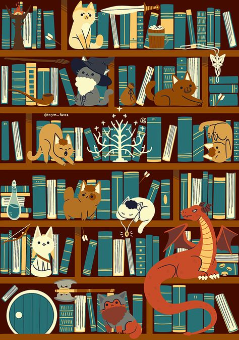 Books And Cats, Library Shelves, Whatsapp Wallpaper, New Adventure, Book Shelf, Cute Wallpaper Backgrounds, The Library, Ipad Wallpaper, The Ring