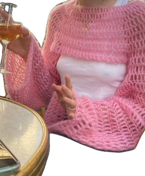 Mohair Crochet Shrug, Pink Crochet Bolero, Bolero Sweater Crochet Pattern, Crochet Jumper Aesthetic, Crochet Mohair Bolero, Crocheting With Mohair, Bolero Outfit Crochet, Crochet Mohair Projects, Crochet With Mohair Yarn