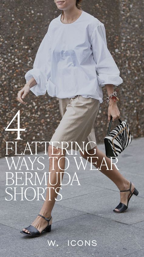 Tailored Bermuda Shorts Outfit, Bermuda Shorts Outfit Summer, Bermuda Shorts Outfit Street Styles, How To Wear Bermuda Shorts, Short Wardrobe, Style Bermuda Shorts, Bermuda Shorts Outfit, Outfits Dressy, Summer Shorts Outfits