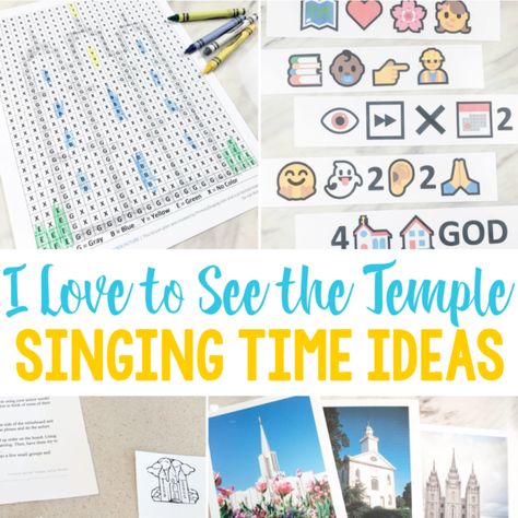 30 I Love to See the Temple Singing Time Ideas 1 Temple Activities, Singing Time Ideas, Fun Experiences, Primary Songs, Singing Time, The Temple, The Song, Temple, Follow Me