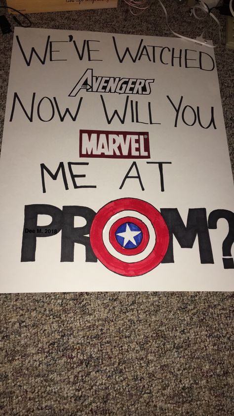 Marvel Promposal, Proposal Ideas Disney, Creative Prom Proposal Ideas, Cute Hoco Proposals, Cute Promposals, Prom Posters, Cute Homecoming Proposals, Cute Prom Proposals, Asking To Prom