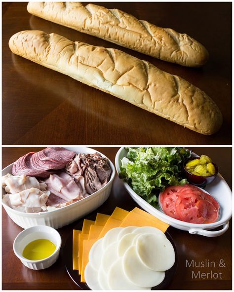 Sliced Roast Beef, Summer Potluck, Appetizer Sandwiches, Large Group Meals, Party Sandwiches, Sub Sandwiches, Cooking For A Crowd, Party Platters, Summer Snacks