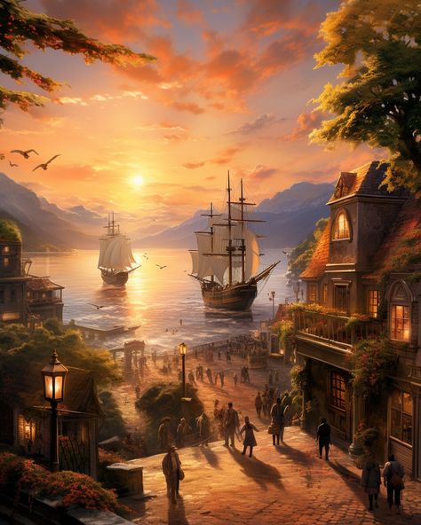 Pirate Art, Fantasy Island, Location Inspiration, Star Crossed Lovers, Fairytale Fantasy, Star Crossed, Fantasy City, Fantasy Setting, Fantasy Places