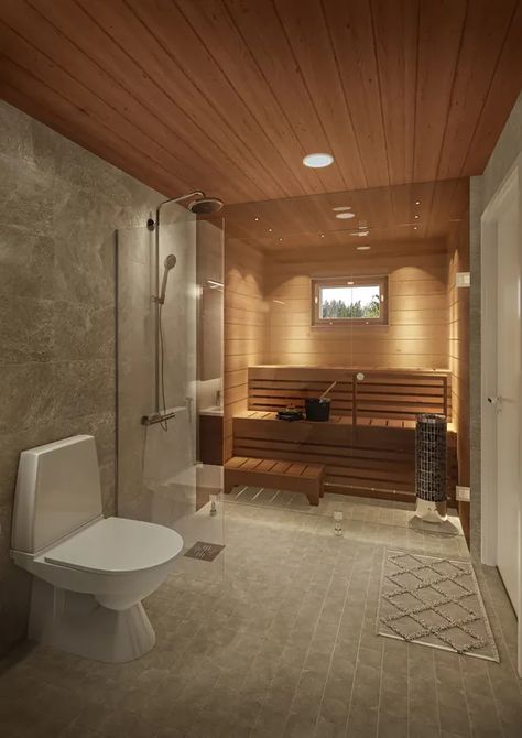 #bathroominspo #sauna #spa Sauna Bathroom Layout, Sauna Lounge Room, Mini Sauna Bathroom, Sauna Bathroom Ideas Small Spaces, Indoor Cold Plunge Tub, Small Bathroom With Sauna, Sauna Shower Combo Master Bath, Bathroom With Sauna, Sauna Bathroom Ideas