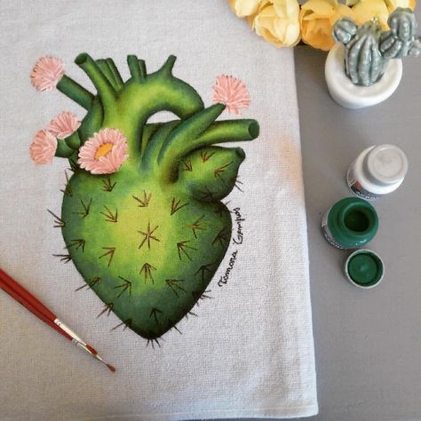 Cactus Heart Drawing, Mexican Paintings Ideas, Mexican Sayings, Human Heart Art, Cacti Art, Mexican Art Painting, Cactus Heart, Queen Alice, Mexican Paintings