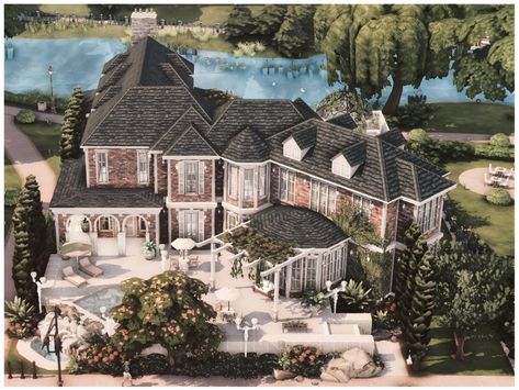 The Sims Resource - MM Parkshore Mansion Sims 4 Rich Family House, Sims 4 Manor House, Sims 4 Mafia House, Sims 4 Mansion Download, Sims 4 Mansion Cc, Sims 4 Mansion Luxury, Sims 4 Mansion, Mansion Sims 4, Sims Lots