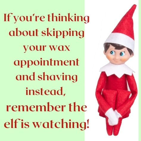 Christmas Waxing Posts, Christmas Waxing Quotes, Esthetician Holiday Specials, Halloween Waxing Quotes, Christmas Esthetician Post, Waxing Suite, Waxing Marketing, Waxing Content, Christmas Esthetician