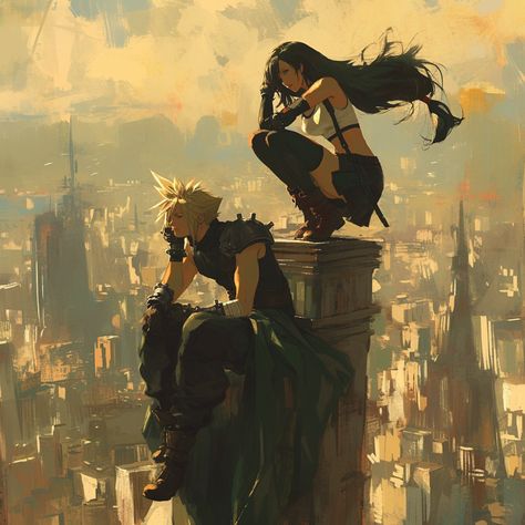 Tifa Ff7 Remake, Final Fantasy Vii Cloud, Final Fantasy Cloud, Cloud And Tifa, Final Fantasy Vi, Final Fantasy Collection, Final Fantasy Artwork, Final Fantasy Vii Remake, Final Fantasy Art