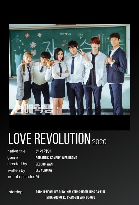 Love Revolution Polaroid Love Revolution Drama, Revolution Poster, Love Revolution, Korean Drama Series, Korean Shows, Web Drama, 25 21, Drama Series, Romantic Comedy