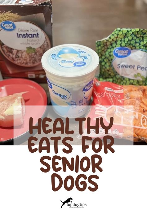 Healthy Eats for Senior Dogs (Homemade Dog Food Recipe) Diy Senior Dog Food Recipes, Senior Dog Food Recipes Homemade, Homemade Senior Dog Food, Home Made Dog Food For Senior Dogs, Low Fat Dog Food, Homemade Dog Food Vet Approved, Senior Dog Food, Dog Food Recipes Crockpot, Dog Upset Stomach