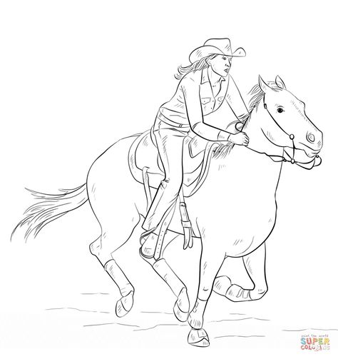 Ride Drawing, Horse Art Drawing, Horse Sketch, Horse Coloring Pages, Cowgirl And Horse, Horse Drawing, Horse Drawings, Equine Art, Animal Sketches