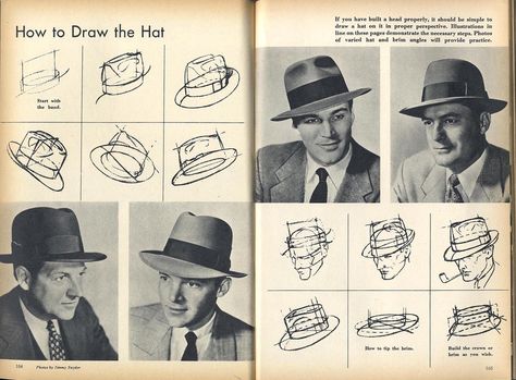 Hat drawing tutorial. A must need for every tut lover. Drawing Hats, Hat Drawing, Hat Tutorial, Trendy Hat, Men's Hats, Guy Drawing, Woman Drawing, Drawing Clothes, Outfits With Hats