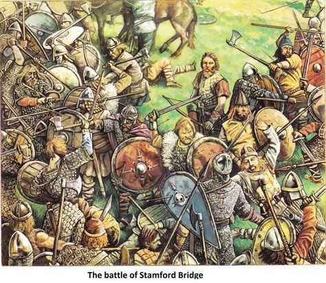 Before the battle a man bravely rode up to Harald Hardrada and Tostig and offered Tostig his earldom if he would but turn on Harald Hardrada.  When Tostig asked what he would be willing to give Harald Hardrada for his trouble, the rider replied,  "Six feet of ground or as much more as he needs, as he is taller than most men"  Harald Hardrada was impressed with the rider and asked Tostig his name. Tostig replied that the rider was none other than Harold Godwinson, his brother. Anglo Saxon History, Art Viking, Blue Rider, Jewish Museum, Alexander Calder, Viking History, Norse Vikings, Viking Art, Viking Age