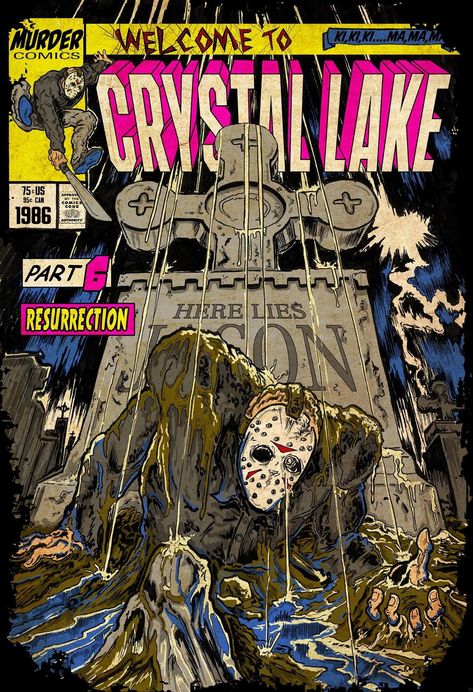 Artist is Turning Horror Movies into Faux Comic Book Covers - Bloody Disgusting Horror Vintage, Horror Movie Icons, Horror Artwork, Comic Cover, Horror Posters, Retro Horror, Horror Movie Art, Horror Movie Posters, Retro Game