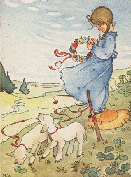 Victorian Illustration, Easter Vintage, Storybook Art, Artist Card, Fairytale Art, Vintage Illustrations, Childrens Illustrations, Easter Kids, Childrens Art