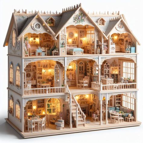 grand design dollhouses Kids Art Storage, Large Dolls House, Loft Style Bedroom, Simple Kitchen Remodel, Living Room Built Ins, Home Wine Cellars, Diy Furniture Decor, Kids Bedroom Inspiration, Doll House Plans